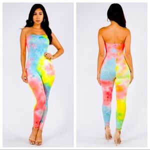 Colorful Tie-Dye Jumpsuit